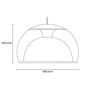 Siluette riippuvalaisin 46cm kirkas/kultainen, ORNO Originals, design Heikki Turunen, Fosto Oy - Riippuvat valaisimet - 006743 - 2